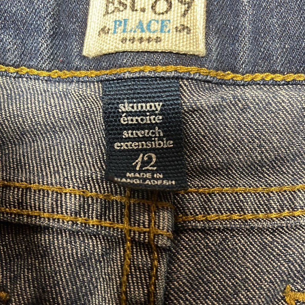 Girls size 12 skinny jeans, dark wash. No flaws. Smoke free!! - Picture 4 of 5